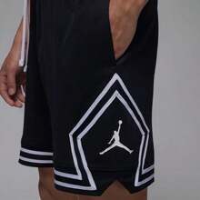 Nike Quần short thể thao dáng rộng Jordan Dri-FIT AS M J DF SPRT DMND SHORT phối màu, viền sọc, kiểu dáng thường ngày, dành cho nam, mã sản phẩm DX1488-010 màu đen. - màu đen - Xem 6