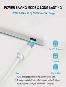 This Stylus Pen Is Compatible With IPad/Android/ Phones And Tablets, Supports USB Fast Charging, Tilt Sensitivity, Full-Screen Palm Rejection Design, Magnetic Design, And Comes With Dual Replacement Nibs. Suitable For IPad, IOS And All Touch Screen Devices. Compatible With 2018-2024 R3/4/5, Compatible With Pad Mini 5/6, Compatible With Pad 6/7/8/90, Compatible With IPad Pro - View 9