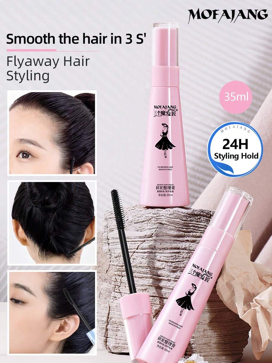 MOFAJANG 35ml Repairing Hair Conditioner Cream, Smooths Hair In 3 Seconds, Oil Control & Frizz Prevention, Non-Greasy & Non-Sticky, 24Hr Long-Lasting Styling, Lightweight Texture, Easy To Carry - Pink - View 1
