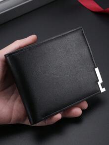 CarrKen 1 chiếc ví thời trang mới, kiểu dáng thường ngày, đa năng, viền kim loại, đựng thẻ tiện dụng cho nam giới trẻ tuổi, quà tặng. - Nhiều màu - Xem 2