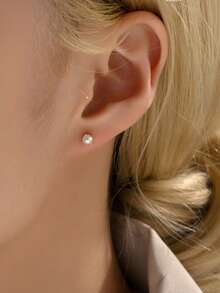 1 Pair Fashionable Minimalist Versatile Elegant Cute Turquoise Eye Stud Earrings For Women - Multicolor - View 16