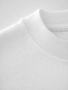 You Calm Down Or I'll Calm You Down, Casual Print, Comfortable And Versatile, 220g Pure Cotton Printed T-Shirt With Letter Pattern, Loose Fit, Casual And Versatile T-Shirt, Y2k Style - 白色 - 查看 3