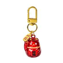 Lucky Fortune Cat Water Chime Bell Keychain, Colorful Maneki Neko Bag Charm Pendant, Musical Bell Key Ring, Backpack Ornament,Cute Party Favor Gift - Dreamy Waving Cat - View 7
