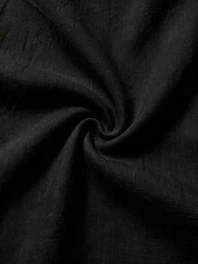 Camisa de mujer casual y minimalista con estampado botánico, adecuada para el verano - Negro - Ver 6