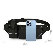 Étui de téléphone pour ceinture de course, sac de ceinture de course unisexe, sac de course avec compartiment pour bouteille d'eau, accessoires de course, ceinture d'hydratation, pochette pour ceinture de course. - Rose bonbon - Voir 4
