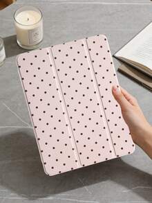 1 chiếc ốp lưng máy tính bảng gấp ba trong suốt bằng acrylic họa tiết chấm bi, tương thích với iPad thế hệ thứ 10/11/10.2/10.5/Air4/Air5/10.9/Pro 11/Air 11 inch (M2)-2024/Pro 11 inch (M4)-2024/ Air 11 inch (M3) 2025/ (A16) 11 inch thế hệ thứ 11 2025 Mini6/Mini7/Air1/Air2/9.7, tích hợp khe cắm bút cảm ứng, mặt lưng acrylic trong suốt cao cấp chống cong vênh, chống trầy xước, chống rơi vỡ, chân đế gấp ba có thể điều chỉnh, nam châm/tự động ngủ & thức, ốp bảo vệ máy tính bảng kiểu dáng tối giản/vui tươi/thường ngày/tươi mới, không bao gồm bút cảm ứng, một số mẫu có khung viền. - Hồng - Xem 3
