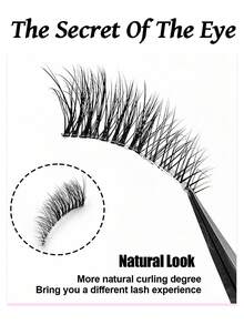 7 pares de pestañas postizas de medio ojo, pestañas postizas de esquina, pestañas postizas con efecto de ojo de gato, adecuadas para maquillaje de vacaciones, fiestas, viajes, pestañas postizas, pestañas falsas, pestañas en tiras, pestañas de medio - Negro - Ver 4