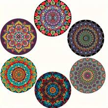 6pcs Summer Fruit Art Coaster Set - Heat-Resistant, Non-Slip & Decorative Table Mats For Home, Office & Parties - 3.94" Square - Multicolor - View 3