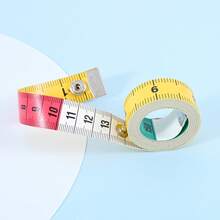1.5m/60in Double-Sided Sewing Tape Measure With Metric And Imperial Markings, Suitable For Body And Fabric Measurement - Portable Retractable Ruler For Tailoring, Crafting, Waist Measurement | Flexible Ruler For Fabric, DIY, Quilting | Easy Storage Pocket-Sized Tape Measure (Random Letter Print) - Multicolor - View 12