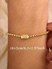 1 chiếc vòng tay khắc tên theo yêu cầu, vòng tay khắc nhiều chữ cái, khắc tên theo yêu cầu từ 1-6 chữ cái, vòng tay mặt dây chuyền khắc tên cá nhân hóa, quà tặng cho nữ/nam, vòng tay vàng, quà Giáng sinh, quà Ngày của Mẹ, quà Ngày của Cha, vòng tay tùy chỉnh, vòng tay cá nhân hóa, quà tặng mùa tốt nghiệp, quà tặng kỷ niệm cho người yêu, quà sinh nhật. - Nhiều màu - Xem 5