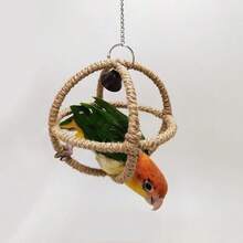 Parrot Toys - Spherical Swing, Climbing Net, Chew & Grind Accessories, Suitable For Cockatiel, Lovebird, Cage Decor - View 4