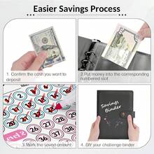 Bộ dụng cụ thử thách tiết kiệm bằng phong bì 100 chiếc, Sổ tay thử thách 100 phong bì, Bộ thử thách tiết kiệm 100 ngày bằng phong bì, Phương pháp tiết kiệm đơn giản và thú vị, Sổ lập kế hoạch ngân sách, Sổ gửi tiền. - Một kích cỡ phù hợp cho tất cả - Xem 7