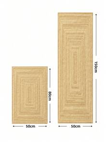 Juego de alfombras de cocina lavables y antideslizantes (160 x 50 y 80 x 50 cm), suaves y duraderas. - Beis - Ver 2