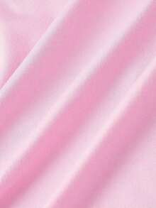 Camiseta casual de mujer de cuello de pico, manga corta y ajustada, versátil - Rosa - Ver 6