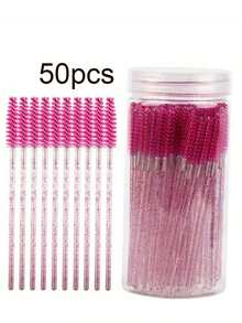 600/500/300/200/100/50 Pieces Of Multi-Color Crystal Eyelash Brush, Suitable For Grafting Eyelashes, Trimming Eyebrows, Eyelash Lifting, Makeup Tools, Suitable For Nail Salons, Travel, And Daily Use (Six Colors To Choose From) - Multicolor - View 71