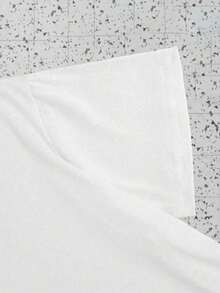 Tops para mujer Casual de Manga Corta con Cuello Redondo y Estampado Gráfico Único, de Algodón, Corte Regular - Blanco 2 - Ver 4