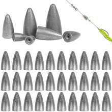 10pcs Bullet Fishing Sinkers, Fishing Weights For Bass, Texas Rig, Worm Weights, Carolina Rig, Fishing Sinkers, Fishing Accessories, Bullet Fishing Sinker Dispenser, Weighted Suit, Flip Weights, Fishing Worm Weights, Fishing, Texas And Carolina Fishing Tackle - Multicolor - View 6