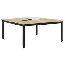 vidaXL Sonoma Coffee Table 100 X 100 X 45 Cm, Engineered Wood, Suitable For Living Room, Study, Cafe, Garden, Pool Area, Beach, Coffee Table, Side Table, Easy To Assemble, Home Accessories For Furniture. - Grey - View 2