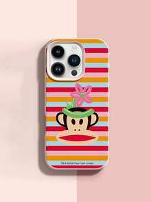 Paul Frank 授权液态手机壳，全包式防震摄像头保护套，卡通气球猴彩色条纹图案，全新，适用于 13/14/15/16/17 Pro Max - 彩色 - 查看 2