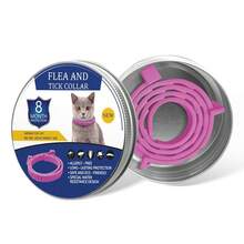 2 piezas Collar ajustable para gato de color gris medio, contiene ingredientes naturales para repeler pulgas, garrapatas y mosquitos, impermeable, proporciona 8 meses de protección, adecuado para perros, gatos y mascotas pequeñas/medianas/grandes, suministros para mascotas - Multicolor - Ver 13