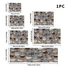 1pc Coffee Machine Mat, Dish Drying Mat, Gray-Brown Coffee Cup Pattern, Absorbent, Suitable For Dining Table And Cafe, Multipurpose Drainage Mat, Home Gift, Desktop Decor - XYLSD-347 - View 14