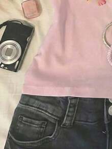 Camiseta de tirantes con estampado floral digital para mujer - Multicolor 7 - Ver 3