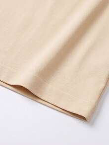 1 pieza Vestido moldeador sin mangas de punto elástico con rayas beige y grises, control de abdomen y cintura, tejido elástico y transpirable, amigable con la piel, cuello redondo, ajuste favorecedor, no transparente, cómodo para usar todo el día, para uso diario, fiestas, oficina, citas casuales, salidas nocturnas y estilos de todas las estaciones - Beis - Ver 5