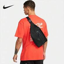 Nike Túi đeo vai, túi đeo chéo, túi xách tay mới dành cho nam và nữ. Kích thước xấp xỉ: 20*8*15cm - màu đen - Xem 6