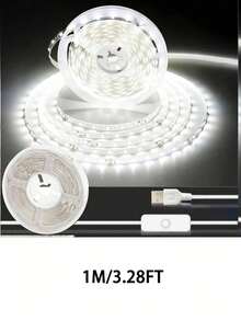 1 Gulungan 3,28 kaki, 2 Gulungan 32,8 kaki, Lampu Strip LED Putih/Putih Hangat 5V dengan Tombol Saklar, Lampu Strip LED USB 2835 LED, Lampu Strip Fleksibel USB Cocok untuk Dekorasi Rumah, Dapat Digunakan untuk Lampu Latar TV, Kamar Tidur, Lemari Pakaian, Dapur, Kabinet, Pencahayaan DIY, Lampu Latar TV, Pencahayaan Dekorasi Kamar Tidur dan Dapur, Lampu Dekorasi Cermin - Putih - View 22