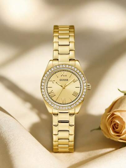  GUESS Daily Wear Essential: Quartz Watch With Smooth Movement, Comfortable For Busy Lifestyles GW0841L7