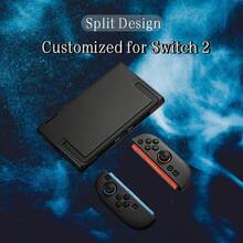 黑色系列 - 适用于Switch 2游戏机防摔磨砂保护壳 NS掌机分体式保护壳套装，包含一套保护壳+2个摇杆帽 - 查看 6