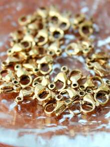 Conjunto de 25 Peças de Joalheria em Aço Inoxidável Dourado, Adequado para Criação de Colares e Pulseiras DIY - O Conjunto Completo Inclui 5 Fecho Tipo Lagosta, 5 Correntes de Extensão, 5 Pingentes e 10 Argolas de Suspensão - Design Anti-Desbotamento e À Prova d'Água, Perfeito para Joias Femininas Artesanais com Excelente Qualidade - Conjunto de corrente de extensão - Visão 8