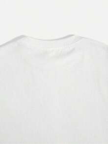 Top Casual de Manga Corta para Mujer con Estampado de Tulipanes Pintados a Mano sobre Tallo Verde - Diseño Cómodo y Clásico, Cuello Redondo, Uso en Todas las Temporadas - Tayzi NL - Blanco - Ver 6