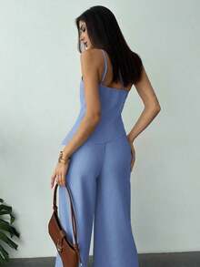 Conjunto de dos piezas para mujer para uso diario - Celeste - Ver 2