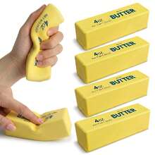 1 Realistic Butter Squeeze Toy – Soft Stress-Relief Finger Toy For Teens And Adults, Slow Rebound Sensory Stress Relief Toysquishy,Squishy Toys,Squishy Stress Toy,Dumpling Squish,Toys For Adults Women - A - View 2