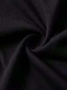 Altamente recomendado. Estilo sencillo. Es un hermoso día para dejarme en paz. Camiseta de manga corta para mujer con estampado de la letra S, cuello redondo regular, fácil de combinar. - Negro - Ver 4