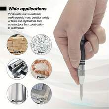 5-Inch Heavy Duty Steel Spring Automatic Center Punch, Adjustable Tension Punch Tool For Metal, Wood, Glass And Plastic, Suitable For DIY Enthusiasts - Style a - View 7