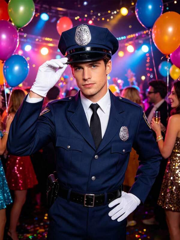 Hat, Tie, Outfit Set, White Gloves, Costume, Outfit For Rock Party, Costume Party, Role Play, Cosplay