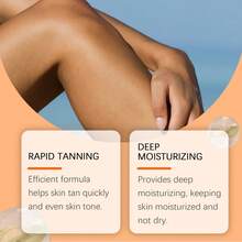 OUHOE 100ml Body Tanning Liquid Oil - Summer Outdoor Beach Accelerate Tanning Natural Bronze Luster Even Skin Tone Long-Lasting Moisturizing Relieve Dryness Improve Skin Smoothness Softness - Brown - View 6