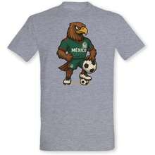 de Comercio Exterior 2026: Camiseta de Manga Corta de Algodón Puro con Estampado de la Mascota de la Copa Mundial para Hombres y Mujeres, Camisa Deportiva Casual Holgada - Blanco - Ver 11