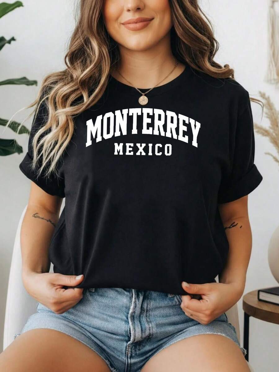 1 Camiseta informal de cuello redondo de algodón para mujer Camiseta deportiva para mujer Camiseta para hombre Camiseta para parejas Regalo de San Valentín Regalo de cumpleaños Regalo de Navidad Camiseta unisex Transpirable, suave, para deportes al aire libre, manga corta, apta para todas las estaciones, 100 % algodón puro. - Negro 10 - Ver 1