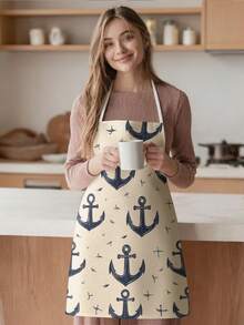 1pc, Lobster Pattern Polyester Apron, Suitable For Cooking, Baking, And Gardening - Can Be Used As Attire For The Kitchen And Dining. - Multicolor - View 6