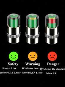 (Random Appearance Color) 1 SET Tire Pressure Monitoring Cap Car Tire Pressure Monitoring Plastic Core Set Tire Pressure Cap Tire Pressure Cap - View 5