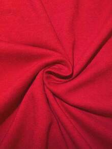 Camiseta de Cuello Redondo para Mujer con Motivo de Bandera y Mapa de Brasil, 100% Algodón, Camisetas Gráficas para Uso Diario, Tops Casuales Versátiles, Ropa Urbana, Conjuntos para Regreso a Clases, Camisetas Escolares - Rojo - Ver 4