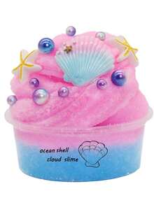 Pink Shell Sea Salt Slime Bubble Glue Toy, Blue Purple Shell & Starfish DIY Slime Mucus Stress Relief Toy Props, Black Coffee Color Stretchy Mud Set, Fun Toys For Birthday Parties And Events, Random Jars, Holiday Gifts, Gifts For Friends, Squeezable Stress Relief Slime, Crystal Mud Stress Relief Toy, Bubble Gum Foam Stress Relief Slime Set, Soft Non-Sticky Crystal Clay - Multicolor - View 17