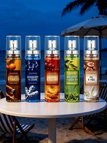 20ML 夏季海灘香氛室內噴霧，海灘配件，5 種不同款式（藍莓、櫻桃、香草、無花果、柑橘），適用於去除房間、汽車、臥室的異味，持久海灘複合香氛噴霧系統，適合作為度假禮物、母親節禮物、情人節禮物、返校必需品 - gazipoo - 查看 2