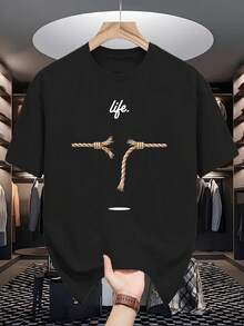 Camiseta unisex% algodón, modelo 2026, lavable aáquina, cómoda para todas las estaciones, adecuada para deportes al aire libre, fiestas en la playa y uso diario, con un diseño novedoso y estilo moderno, ¡tu mejor elección! - Negro - Ver 12