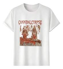 Camiseta Muscle Freaks Cannibal Corpse Estilo Gótico de Terror - Blanco - Ver 11