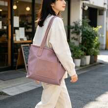 1 Nylon Bag With Embossed Logo And Leather Handle Trim, Adjustable Wide Shoulder Strap, Abrasion-Resistant Material, Minimalist Urban Style, Women's Handbag And Shoulder Bag For Commuting, Campus & Office, Available In Multiple Colors - Hồng - Xem 4
