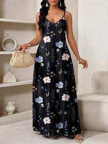 Lady Vestido largo con estampado de leopardo para mujer, estilo bohemio, sin espalda, holgado, vestido maxi suelto sin tirantes para cumpleaños, eventos, vacaciones, vestidos casuales, vestidos boho/bohemia/boho, top halter, ropa africana para mujer - Negro - Ver 4